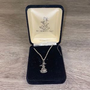 Vintage 1990 M.I. Hummel Club Sterling Silver Charm Pendant Necklace
